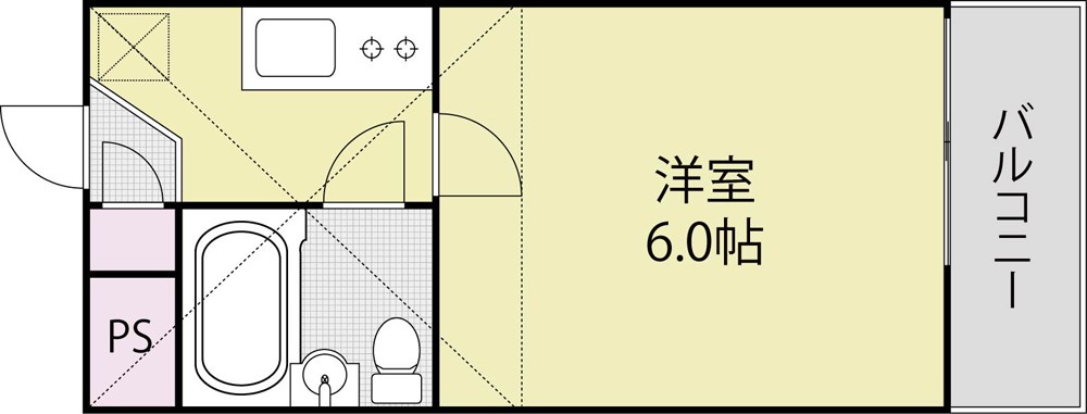 ビーナスフォート 201号室 間取り