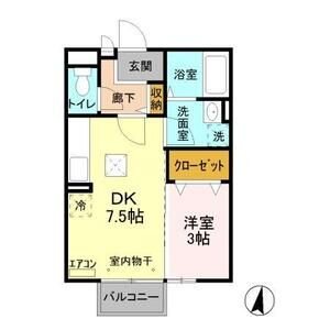 シェル・ドゥ 101号室 間取り