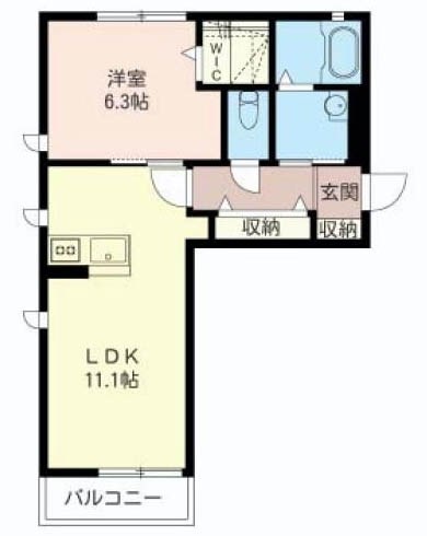 パルティール 201号室 間取り