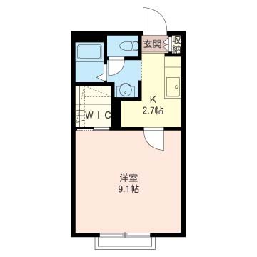 クレスト・Ⅱ 105号室 間取り