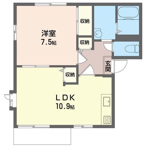 ブラウンヒル3 102号室 間取り