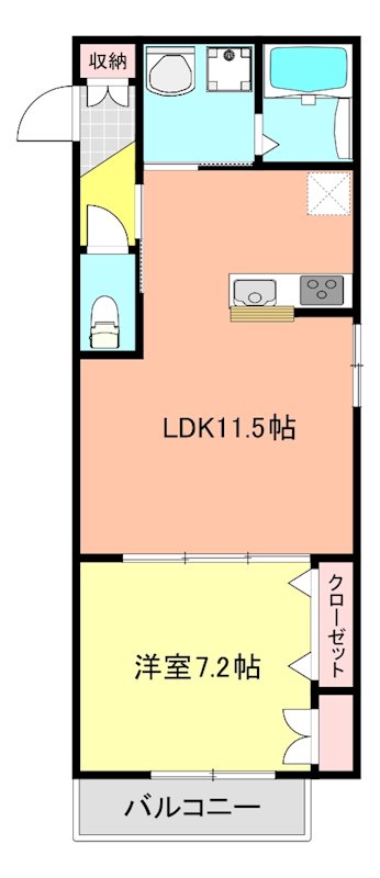 ハイムビバーチェ 103号室 間取り