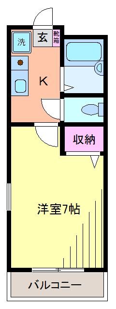 コンフォート東 101号室 間取り