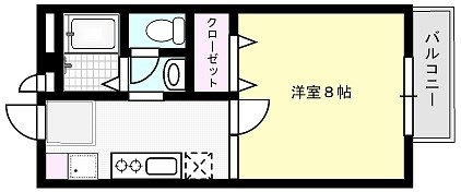 メゾンＬＵＮＡＰＡＲＫ 201号室 間取り