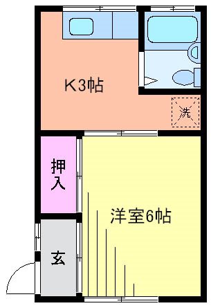 バーリーハウス 202号室 間取り