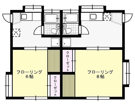 バーリーハウス 202号室 間取り