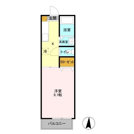 アクアパレス 206号室 間取り