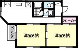 YKハイツ 205号室 間取り