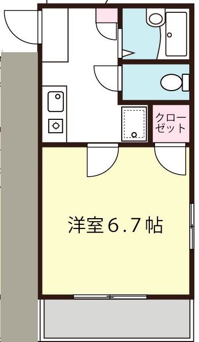 メゾンウエスト 101号室 間取り