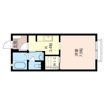 シェル・サンハウス 206号室 間取り