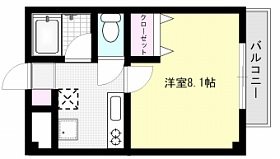 クルトゥラドーモ英萌Ⅱ 105号室 間取り