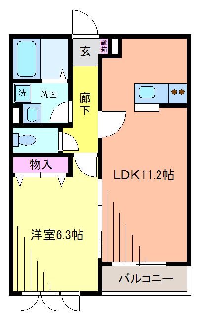 ベルデント柏 402号室 間取り