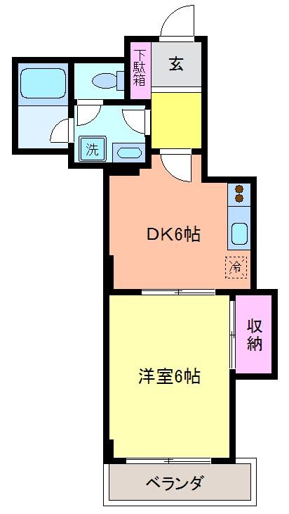 穂高第1ブラザーズ柏 803号室 間取り