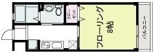 HODAKA Canal 8 106号室 間取り