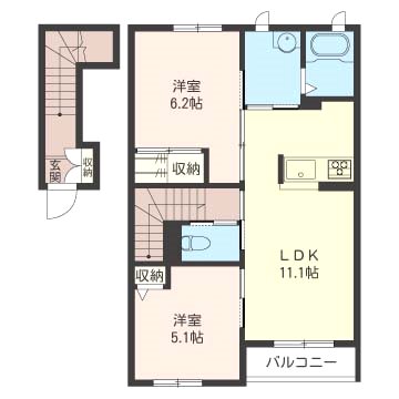 グランメール・Ⅱ 202号室 間取り