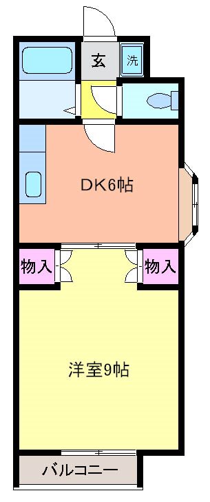 オークランド 201号室 間取り