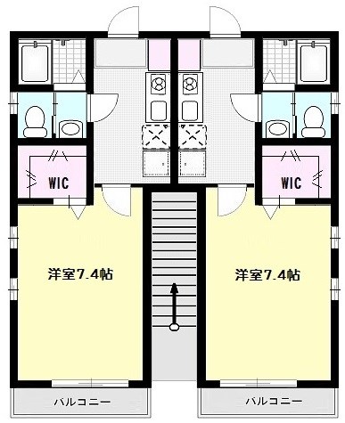 Lahaina初石 202号室 間取り