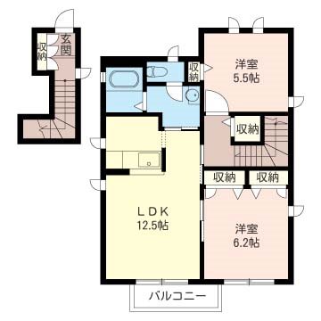 シャーメゾンあかね町 201号室 間取り