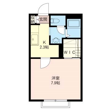 クレストⅠ 201号室 間取り