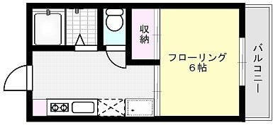 エスティア 103号室 間取り