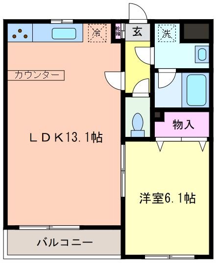 ベッラプリーモ 302号室 間取り