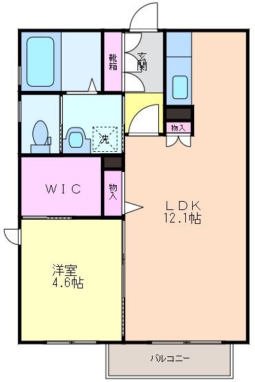 ナーラック 102号室 間取り