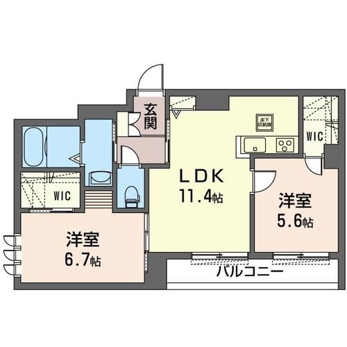アリスティオ・ロカ 101号室 間取り
