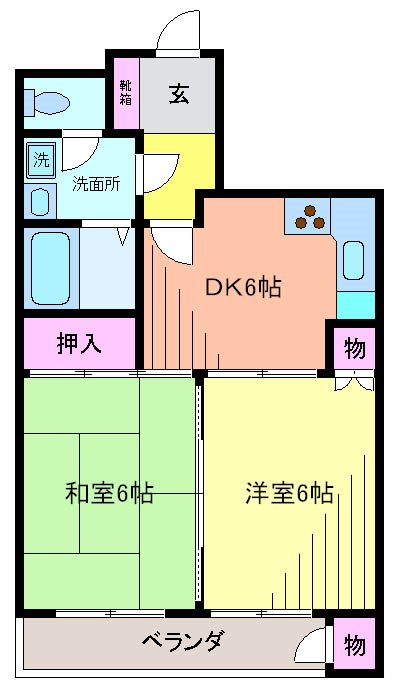 パレ・ドール豊四季 202号室 間取り