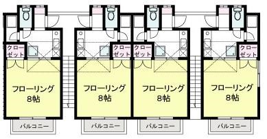 メゾンド大崎 X02~X06（2F）号室 間取り