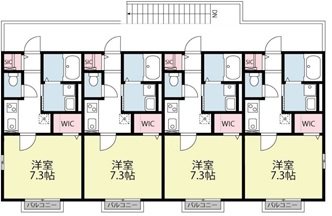 パレアージュ 201号室 間取り