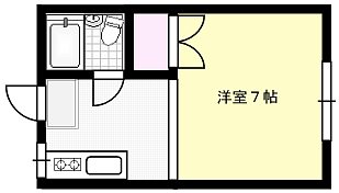 ハイラーク東大崎B 1X1~1X6号室 間取り