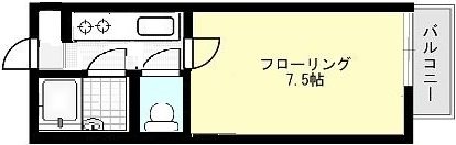 ルネス中村 X105・106・202号室 間取り