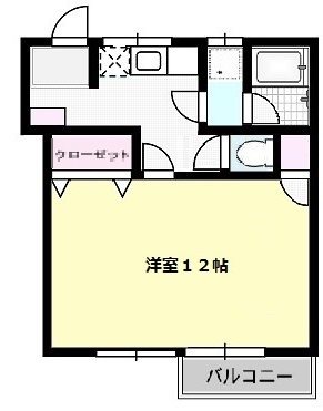 コーポ中村 X（2）号室 間取り