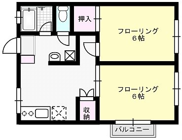 山口ハイツ X101号室 間取り