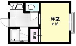 Ａ・ハイムフクダ 205号室 間取り
