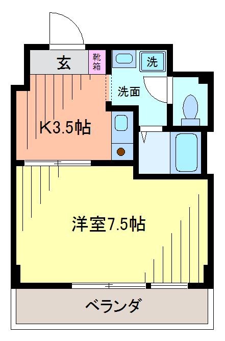 メゾンドヴェルテ柏 206号室 間取り