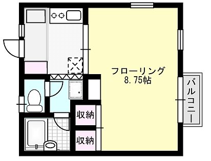 ビューハイツ X01~X02号室 間取り