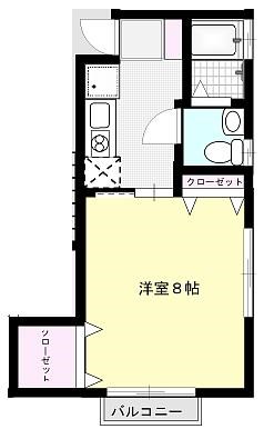 メイプル運河 208号室 間取り