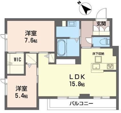 アンジュール 101号室 間取り