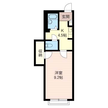 アルファンスコート X203号室 間取り