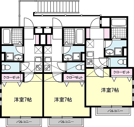 HODAKA　Canal　12 X201号室 間取り