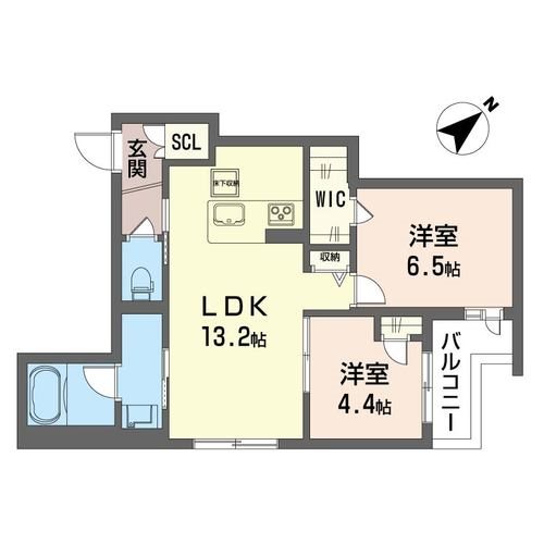 クライン ヴァルトⅠ 203号室 間取り