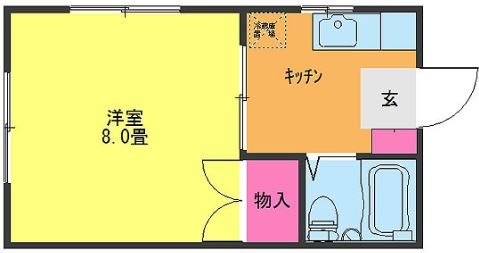 ハイネス福田 X01~X06号室 間取り