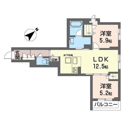 クライン ヴァルトⅠ 102号室 間取り