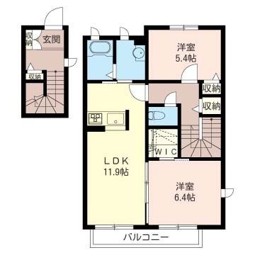 ツリーベル 203号室 間取り
