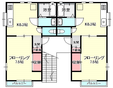 HODAKA Canal 10 102号室 間取り
