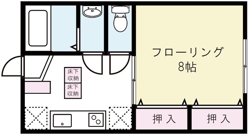 ベルレージュ X101号室 間取り