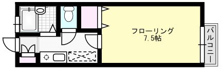 シャルム中村Ⅱ 205号室 間取り