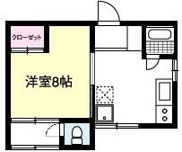 YKハイツ 101A号室 間取り