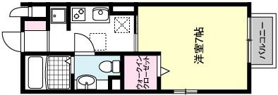HODAKA Canal 15 201号室 間取り